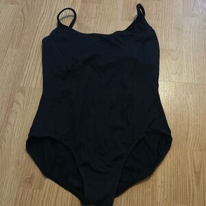 Black camisole leotard